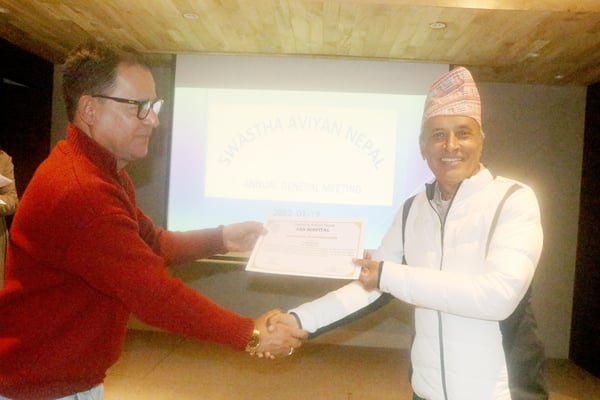 Distributing Certificate of Appreciation